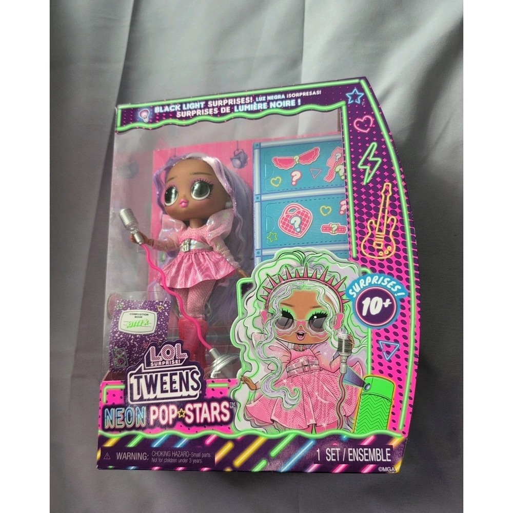 LOL Surprise Tweens Neon Pop Stars Kitty K with Black Light Surprises NEW!